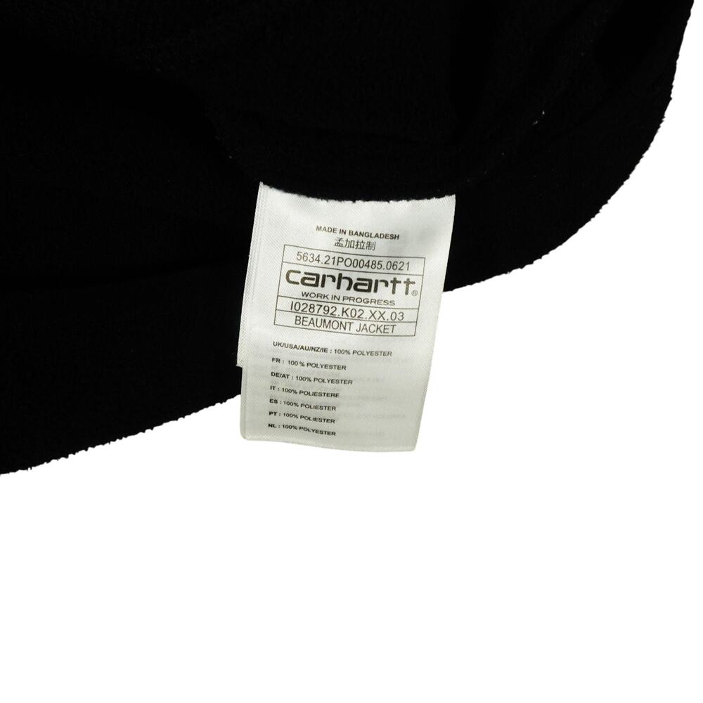 Carhartt Black Fleece Full Zip Jacket Outdoor Hiking Walking Men's Large - Picture 6 of 6